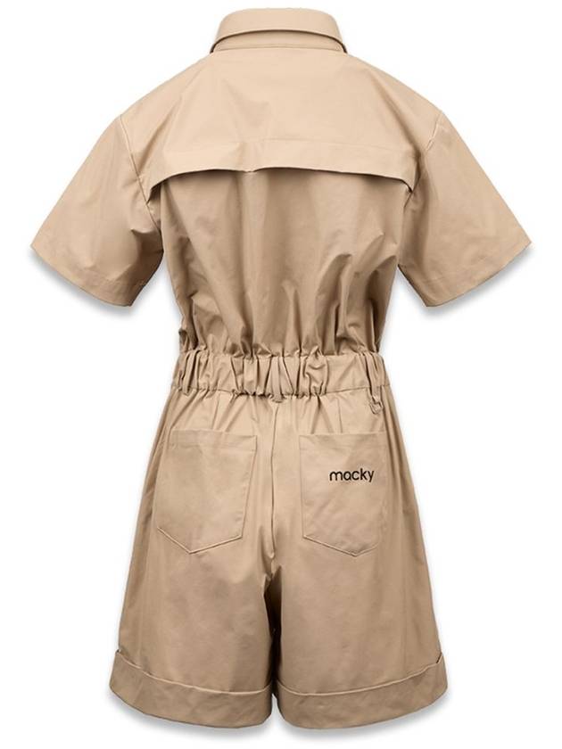 Women s Safari Zip up Jumpsuit Beige MCFW24OP2BE - MACKY - BALAAN 3