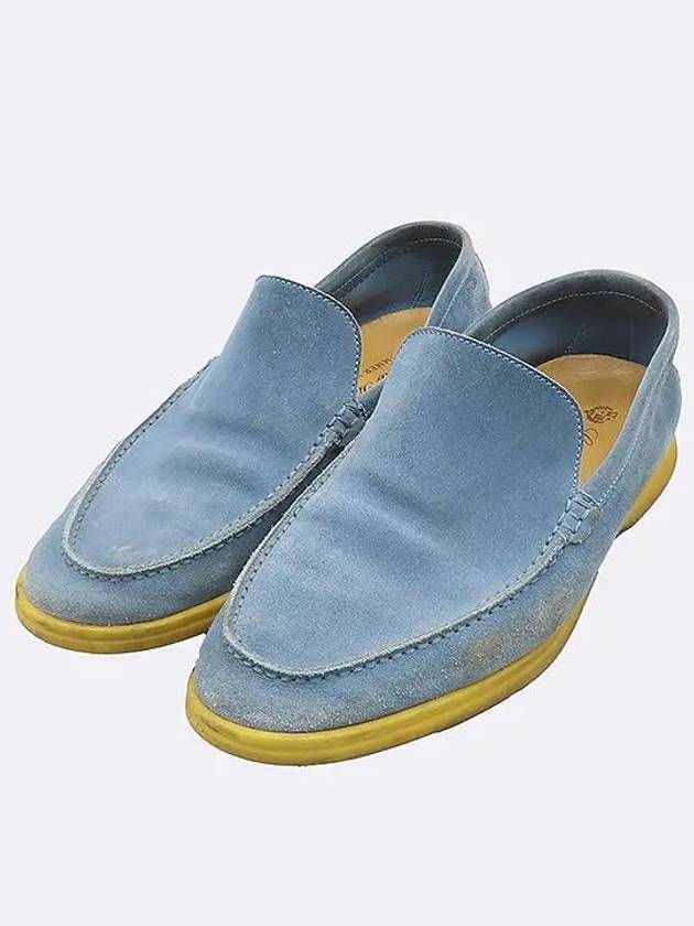 Smith Market Sky Blue Loafers Men s Shoes - LORO PIANA - BALAAN 5