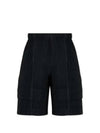 Pleated Cargo Shorts Black - ISSEY MIYAKE - BALAAN 2