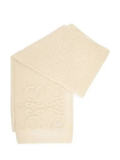 Anagram Mohair Blend Scarf Ivory - LOEWE - BALAAN 2