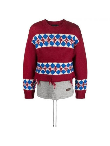 FW23 Hybrid Sweater S71HA1224 S18308 - DSQUARED2 - BALAAN 1