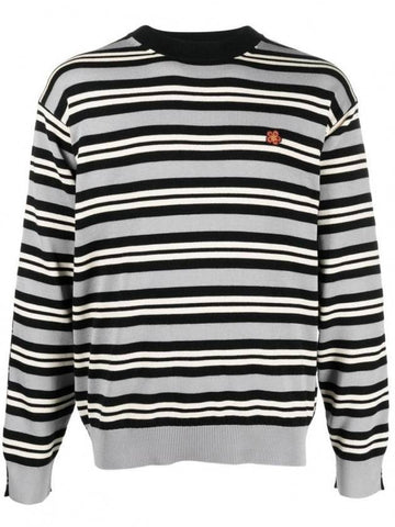 logo striped knit top - KENZO - BALAAN.