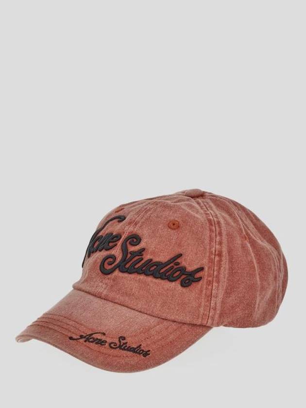 Embroidered Logo Ball Cap Brick Red - ACNE STUDIOS - BALAAN 3