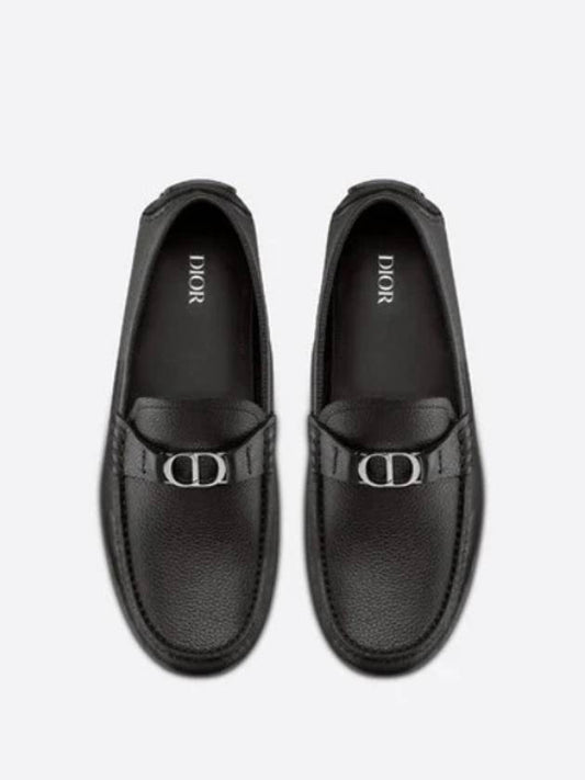 Men s Calfskin Driving Shoes Black Color CD Logo 3lo114y - DIOR - BALAAN 1