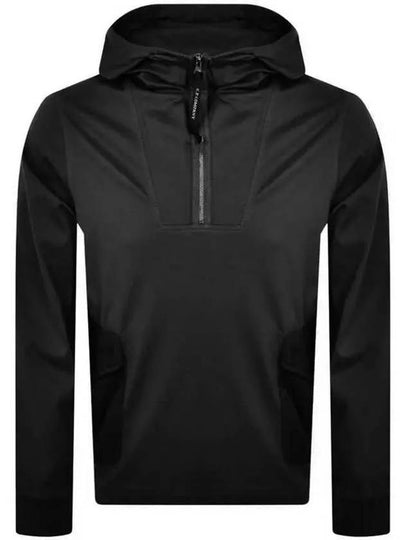 Goggle Side Pocket Half Zip Up Hoodie Black - CP COMPANY - BALAAN 2