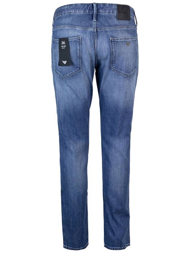 Men's Slim Fit Twill Melange Comfort Denim Jeans Blue - EMPORIO ARMANI - BALAAN 3