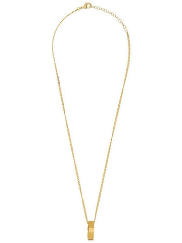 Numeric Minimal Signature Pendant Ring Necklace Gold - MAISON MARGIELA - BALAAN 1