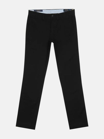 Logo Slim Fit Straight Pants Black - POLO RALPH LAUREN - BALAAN 2