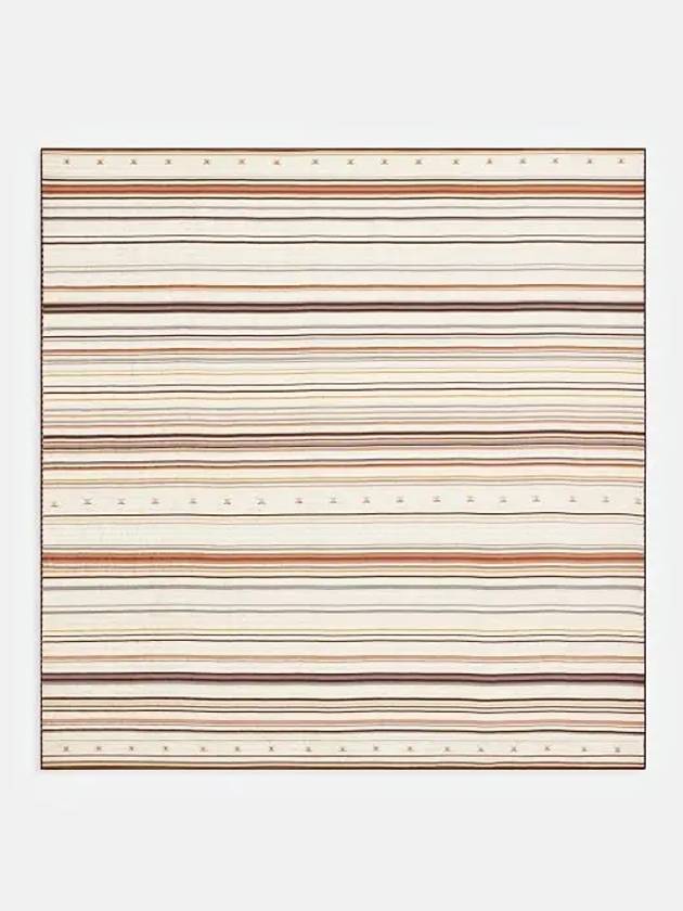 Beijing Square Striped Silk Scarf - CELINE - BALAAN 2