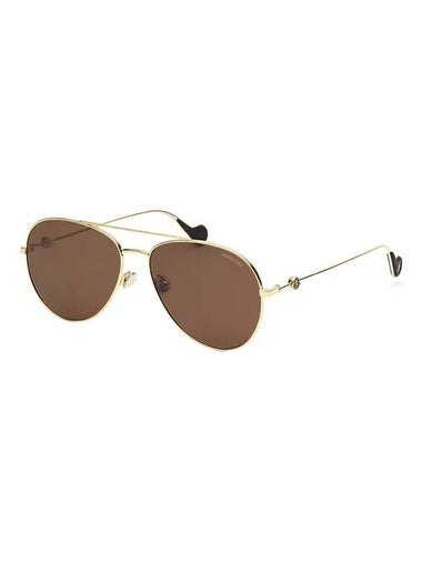 Eyewear Aviator Metal Sunglasses Gold Brown - MONCLER - BALAAN 1