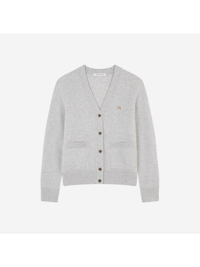 Baby Fox Patch Boxy Cardigan Light Grey Melange - MAISON KITSUNE - BALAAN 2