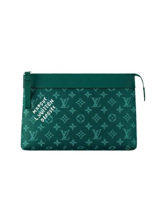 Pochette Voyage Souple Clutch Bag Green - LOUIS VUITTON - BALAAN 1