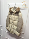 Used luxury goods Lewis It 4 Moncler Beige Frey Glossy Hooded Fur Padded Jumper - MONCLER - BALAAN 3