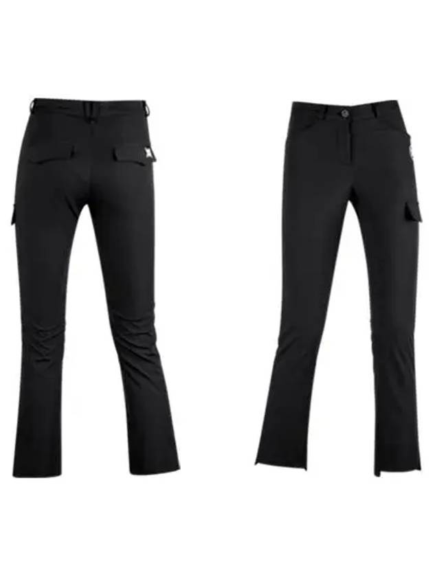 Women s unbalanced slit bootcut spandex golf pants MW4A266W - LUX GOLF - BALAAN 3