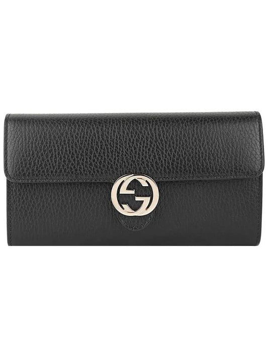 GG Interlocking Long Wallet Black - GUCCI - BALAAN 2