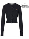 Bea Cropped Cardigan Black - VIVIENNE WESTWOOD - BALAAN 3