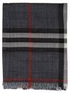 Reversible Check Wool Silk Scarf - BURBERRY - BALAAN 2