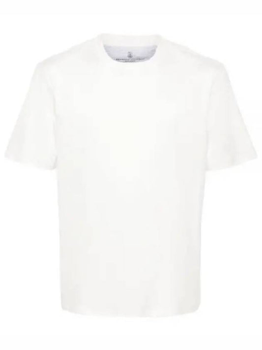 Crew Neck Short Sleeve T-Shirt White - BRUNELLO CUCINELLI - BALAAN 2