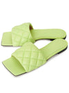 Padded Quilted Slippers Green - BOTTEGA VENETA - BALAAN 2