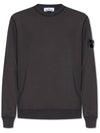 Wappen Patch Garment Dyed Sweatshirt Charcoal - STONE ISLAND - BALAAN 2