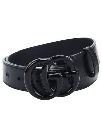 GG Marmont Thin Belt Black - GUCCI - BALAAN 2