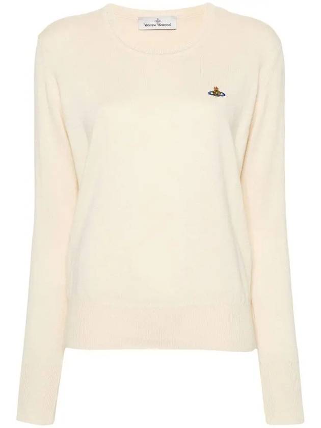 ORB Logo Knit Top White - VIVIENNE WESTWOOD - BALAAN 2