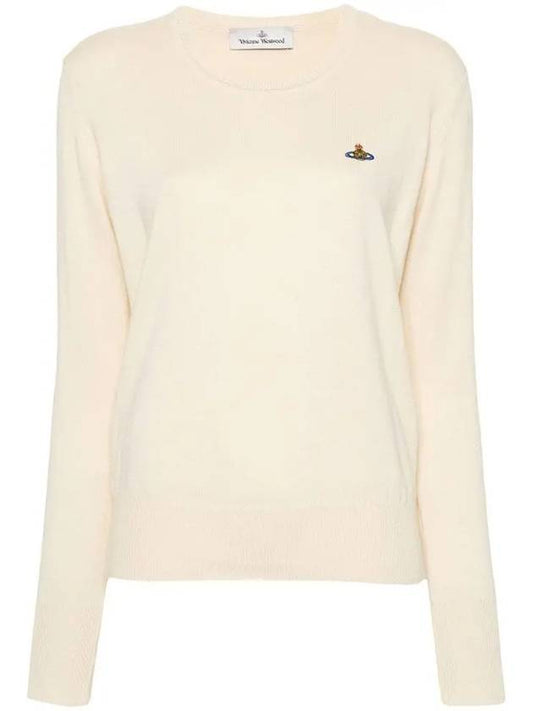 ORB Logo Knit Top White - VIVIENNE WESTWOOD - BALAAN 2