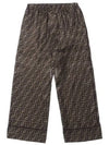 Twill Wide Pants Brown - FENDI - BALAAN 2