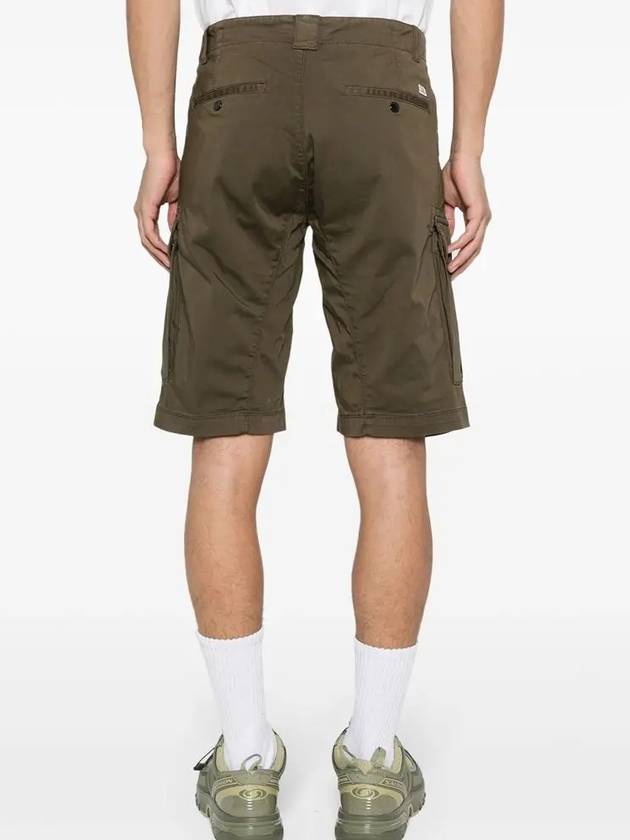 Stretch Satin Cargo Shorts Green - CP COMPANY - BALAAN 5