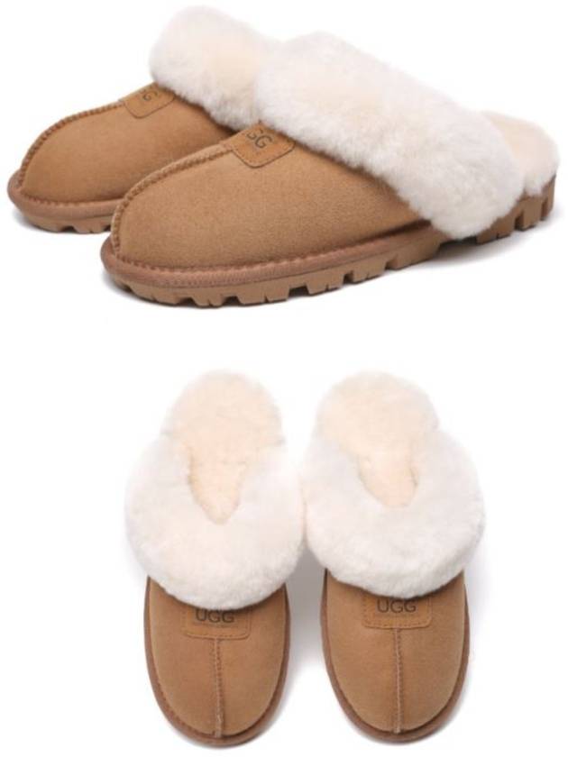 Fur Suede Slippers Chestnut - EVER AUSTRALIA UGG - BALAAN.