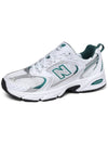 530 Low Top Sneakers White Silver Green - NEW BALANCE - BALAAN 8