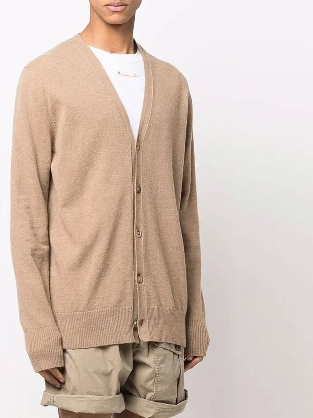 Signature Stitch V-neck Wool Cardigan Beige - MAISON MARGIELA - BALAAN 4