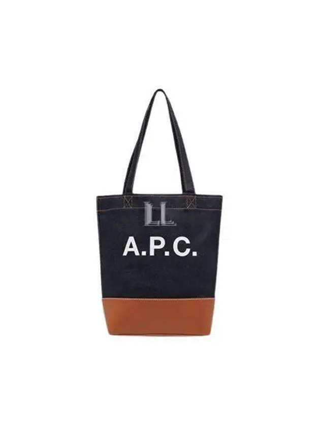 Logo Denim Axel Small Tote Bag Brown - A.P.C. - BALAAN 2