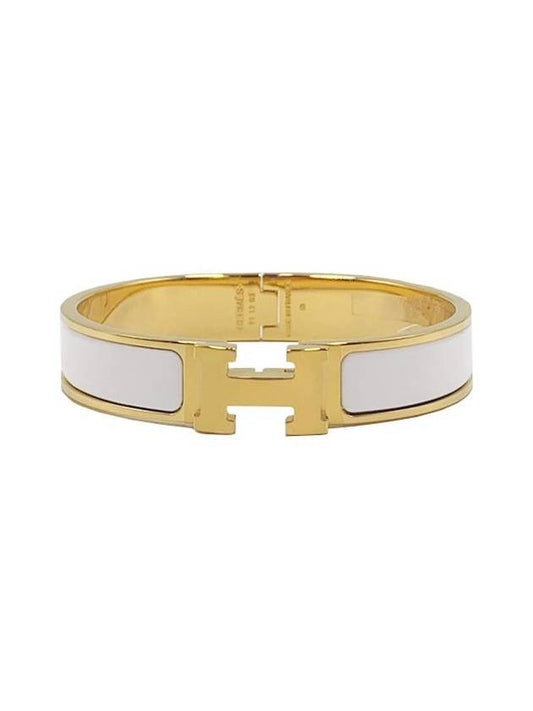 Clic H Bracelet Gold Blanc - HERMES - BALAAN 2