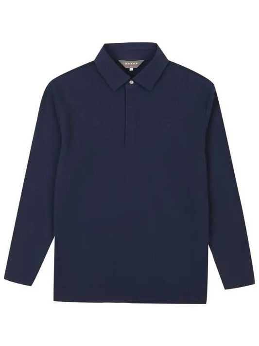 poly-collar long-sleeved polo shirt OF9612GBNAVY - ONOFF - BALAAN 1