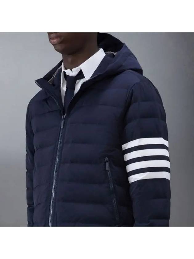 Poly Twill Down Filled 4-Bar Ski Padding Navy - THOM BROWNE - BALAAN 3