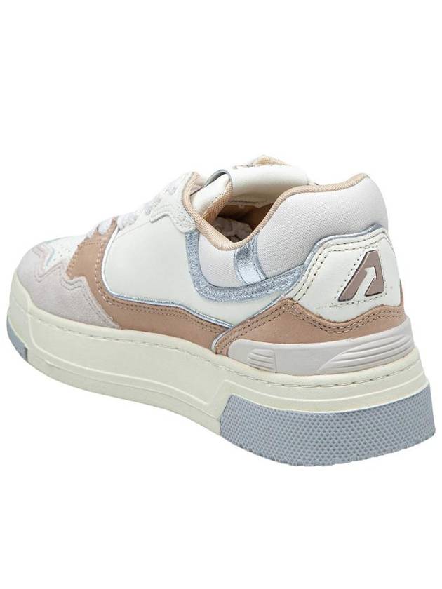 Autry Sneakers Clc Low In Suede And Nabuk Natural And Silver - AUTRY - BALAAN 3