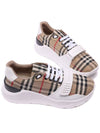 Vintage Check Suede Leather Sneakers Archive Beige - BURBERRY - BALAAN 6