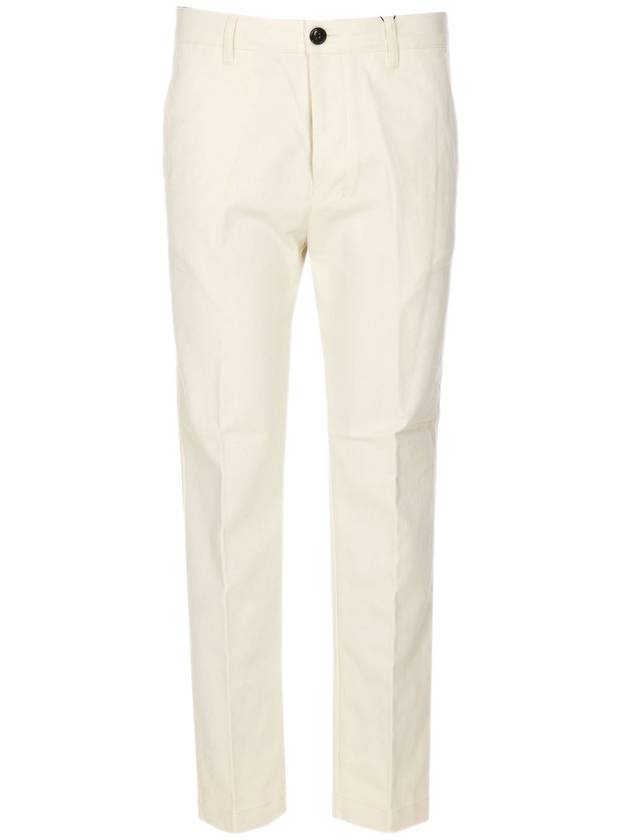 Chino Straight Pants Ivory - AMI - BALAAN 1