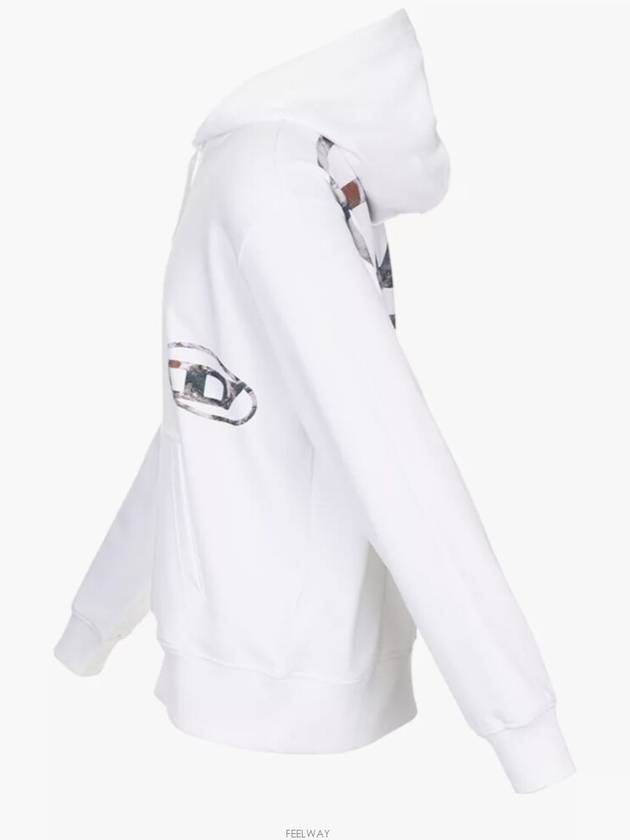 S Macs Hood L4 Loose Logo Hoodie White - DIESEL - BALAAN 4