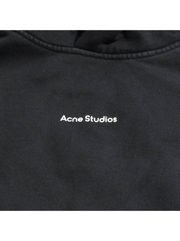 Logo Print Oversized Fit Hoodie Black - ACNE STUDIOS - BALAAN 4