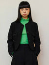 Celine Round No Collar Crop Jacket Black - LESEIZIEME - BALAAN 1