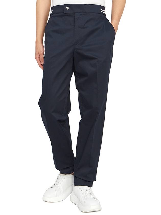 Logo Patch Straight Pants Navy - MONCLER - BALAAN 5