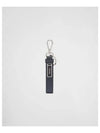 Logo Saffiano Leather Key Holder Baltic Blue - PRADA - BALAAN 2