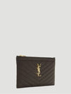 Monogram Quilted Clutch Bag Black - SAINT LAURENT - BALAAN 3