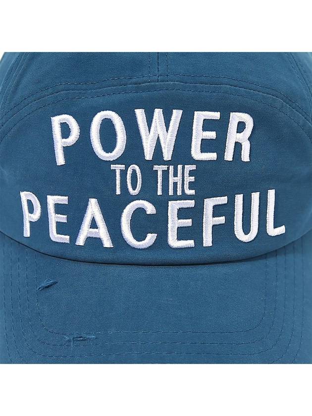 Power to The Peaceful Pannel Ball Cap Blue - OGARP - BALAAN 5