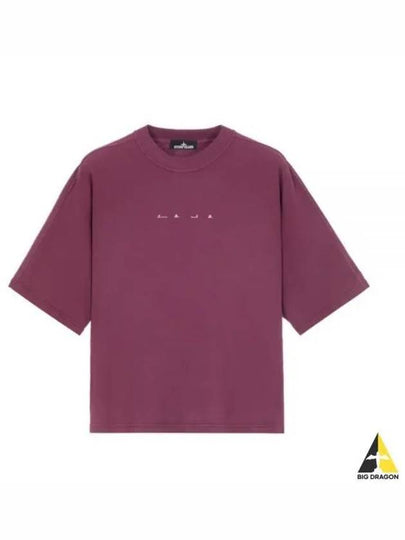 Shadow Project Graphic Interlock Mako Cotton Short Sleeve T-Shirt Maroon - STONE ISLAND - BALAAN 2