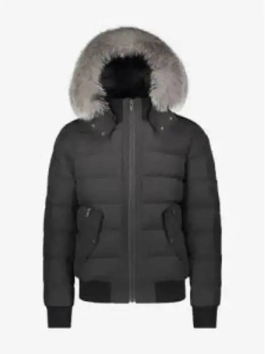 Onyx Scotchtown Bomber Padding Frost Fox Fur Black - MOOSE KNUCKLES - BALAAN 2