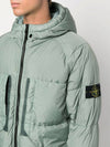 Garment Dyed Crinkle Reps Recycled Nylon Hoodie Padding Sage Green - STONE ISLAND - BALAAN 5