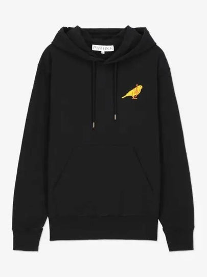 Canary Embroidered Drawstring Hoodie Black - JW ANDERSON - BALAAN 2